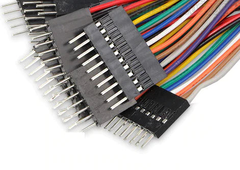 2.54mm 0.1" Pitch Jumper Cables - 12-way - MF - 10cm - 500 pack
