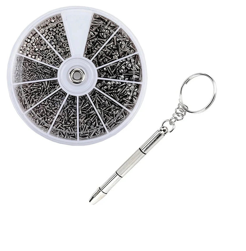 Eyeglass Repair Kit with Tiny Nuts Screws and Tools - 600 Pieces from PMD Way with free delivery
