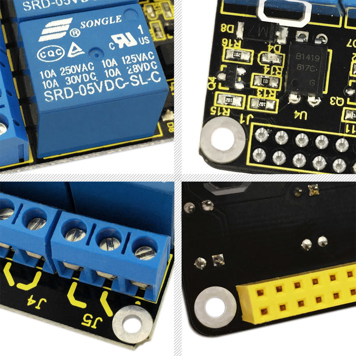 Four Channel Relay HAT for Raspberry Pi from PMD Way with free delivery