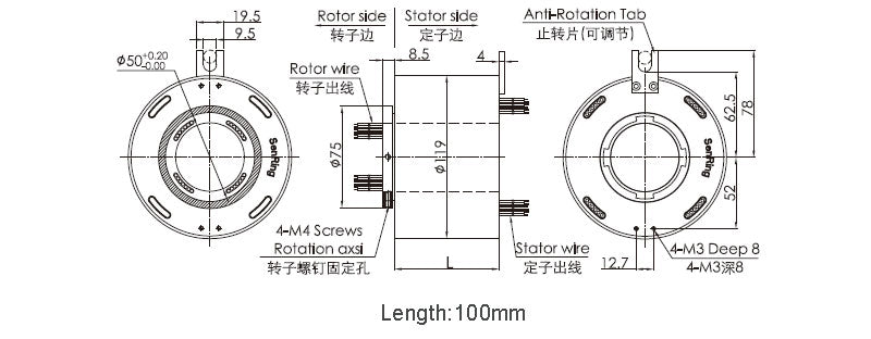 Gigabit Ethernet and 6 Channel Slip Ring from PMD Way with free delivery 