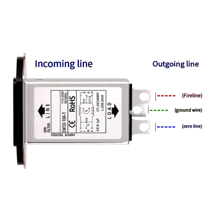 IEC Power Socket with EMI Filter