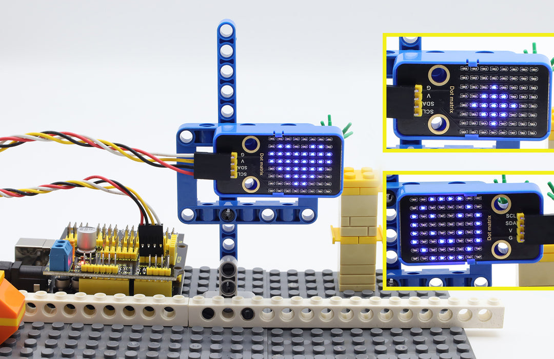HT16K33 LEGO-compatible 8x8 Blue LED Matrix Module from PMD Way with free delivery