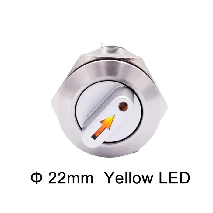 22mm Stainless Steel Latching Rotary Switch from PMD Way with free delivery