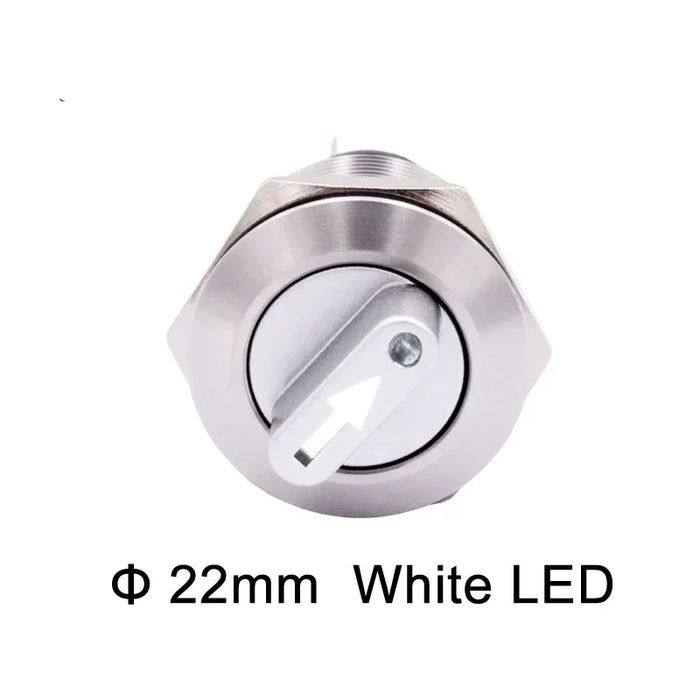 22mm Stainless Steel Latching Rotary Switch from PMD Way with free delivery