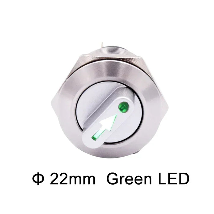 22mm Stainless Steel Latching Rotary Switch from PMD Way with free delivery