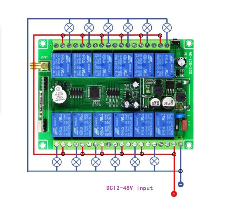 Twelve Channel Industrial Wireless DC Relay System - Long Range from PMD Way with free delivery