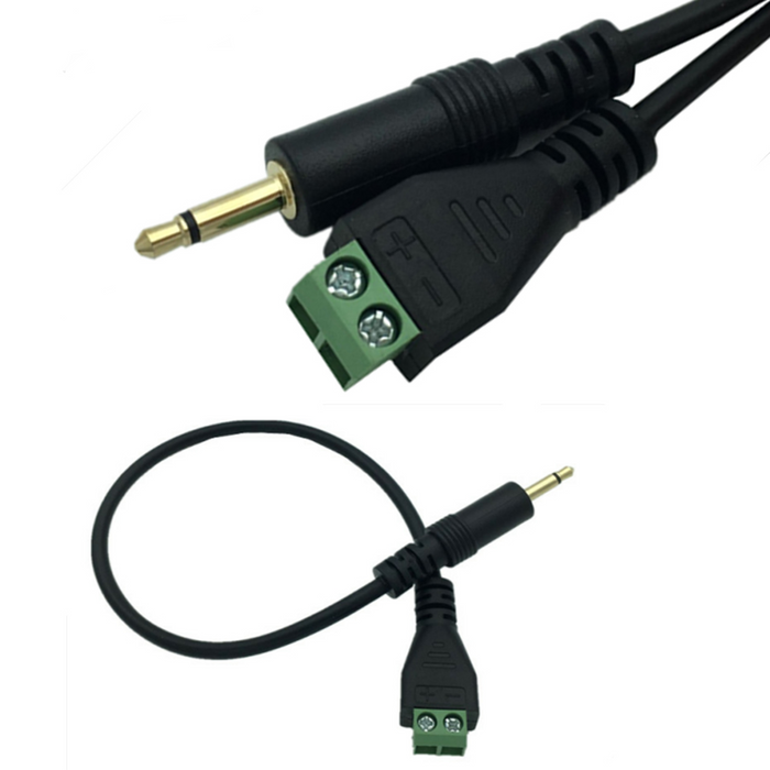 3.5mm Male Screw Terminal Block Plug Cables - 100 Pack