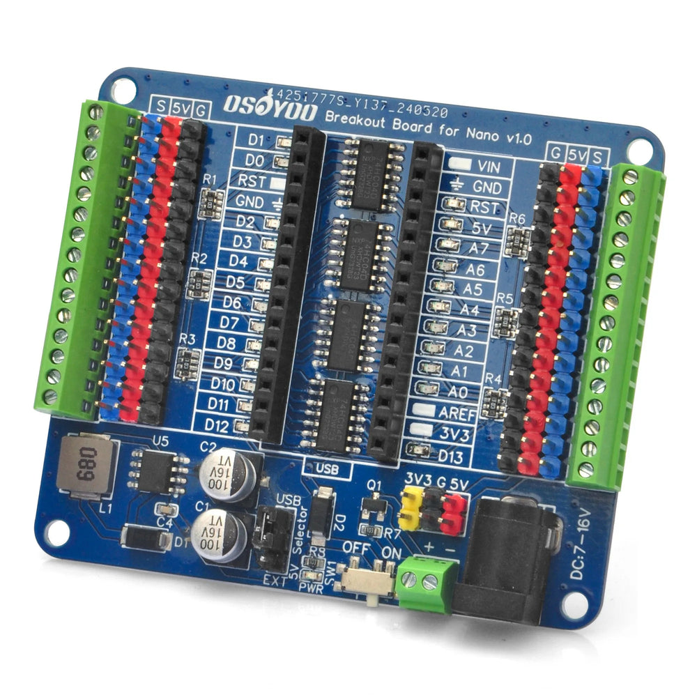 Expansion Shield for Arduino Nano-compatibles with Status LEDs — PMD Way