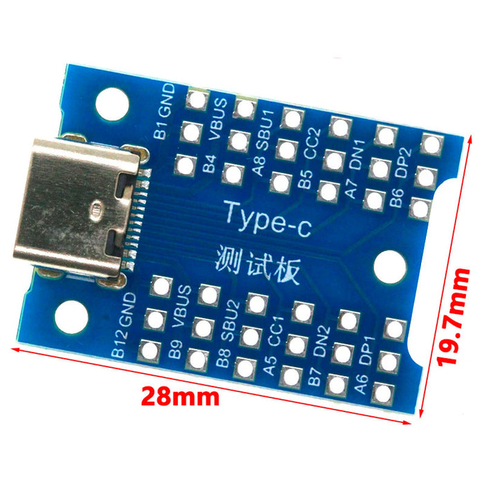 Basic USB C Socket Breakout Board from PMD Way with free delivery