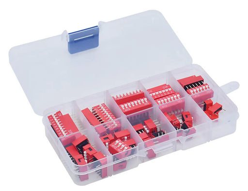 Assorted Through Hole DIP Switch Kit - 45 Pieces