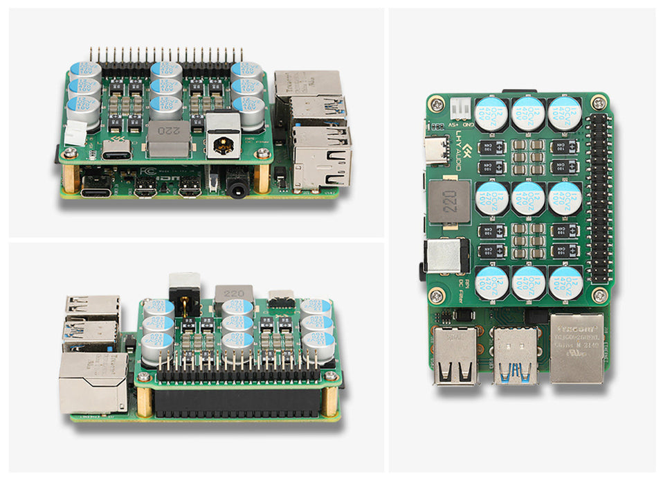 Raspberry Pi 4/5 DC Power Filter Noise Reduction HAT from PMD Way with free delivery