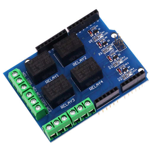 Four Relay Shield for Arduino from PMD Way with free delivery