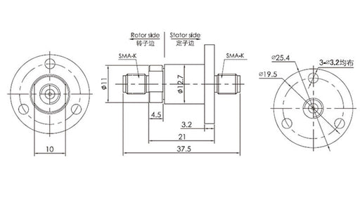 Single Channel RF High Frequency Coaxial Rotary Slip Ring from PMD Way with free delivery