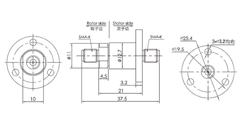 Single Channel RF High Frequency Coaxial Rotary Slip Ring from PMD Way with free delivery