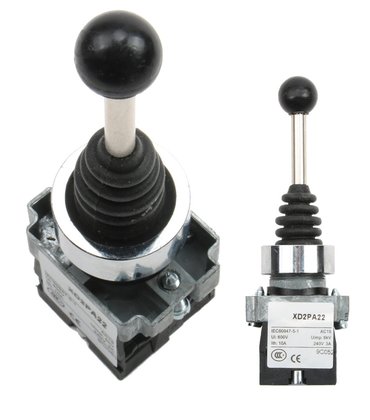 30mm Momentary Joystick Switch - 2 Position Wobble Stick DPST NO For Panels