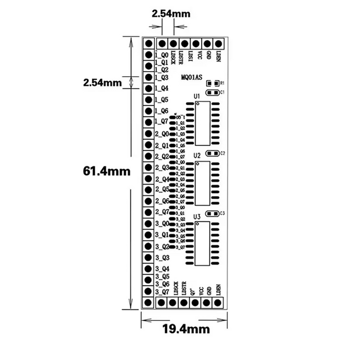 Triple 74HC595 Output Port Expander from PMD Way with free delivery
