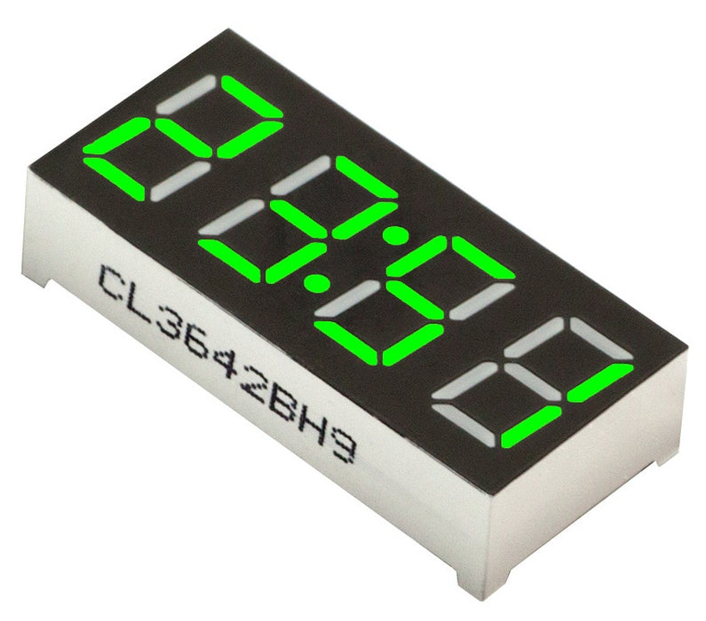 0.56" 4-Digit 7-segment LED Clock Display - Green - CA - 5 Pack from PMD Way with free delivery worldwide