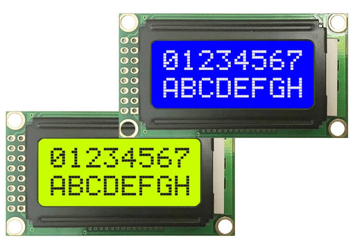 0802 Character LCDs with Left Interface in packs of five from PMD Way with free delivery worldwide