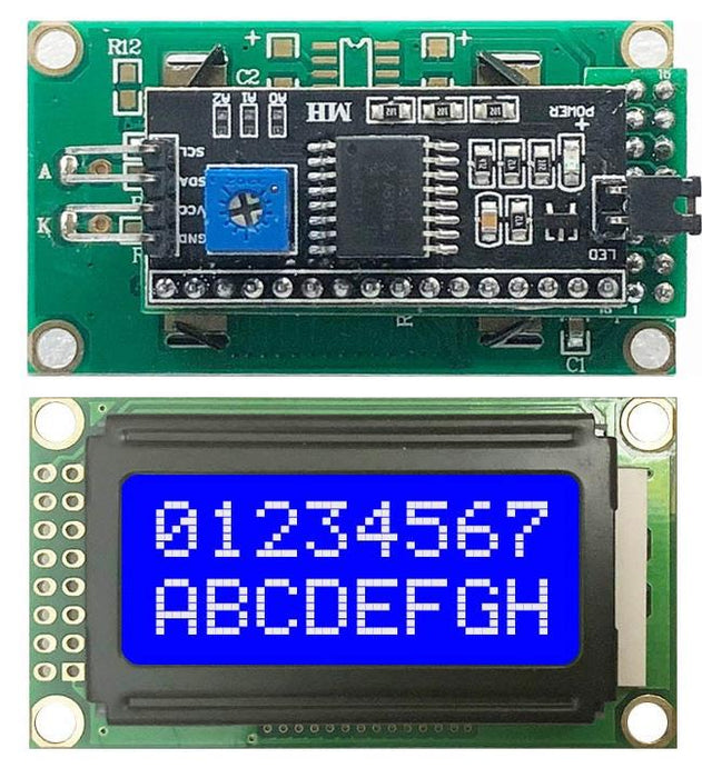 0802 Character LCD Modules with I2C Interface from PMD Way with free delivery worldwide