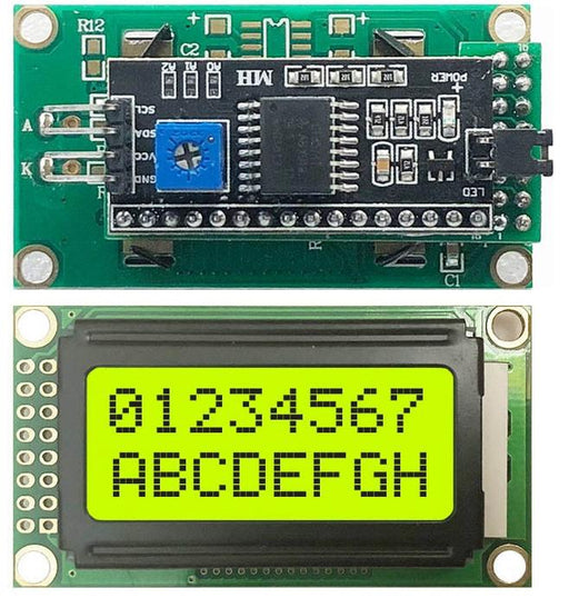 0802 Character LCD Modules with I2C Interface from PMD Way with free delivery worldwide