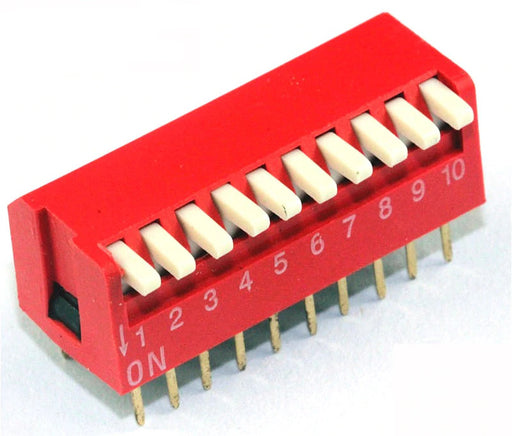 Piano Style DIP Switch - 10 Way - 10 Pack from PMD Way with free delivery worldwide
