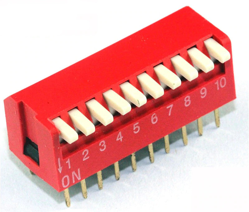 Piano Style DIP Switch - 10 Way - 10 Pack from PMD Way with free delivery worldwide