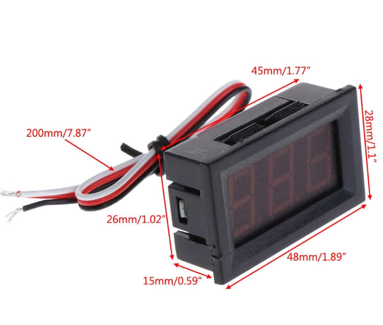 LED Digital DC Voltage Panel Meter 0~100V DC from PMD Way with free delivery worldwide