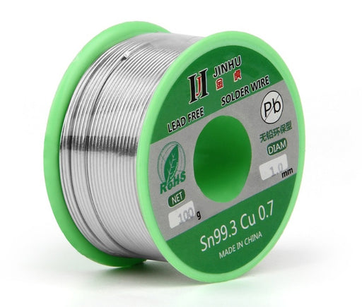Lead Free Tin Copper Solder in 100g rolls from PMD Way with free delivery worldwide
