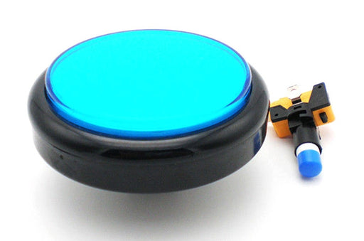 Huge 100mm Illuminated Flat Arcade Buttons in five colors from PMD Way with free delivery worldwide