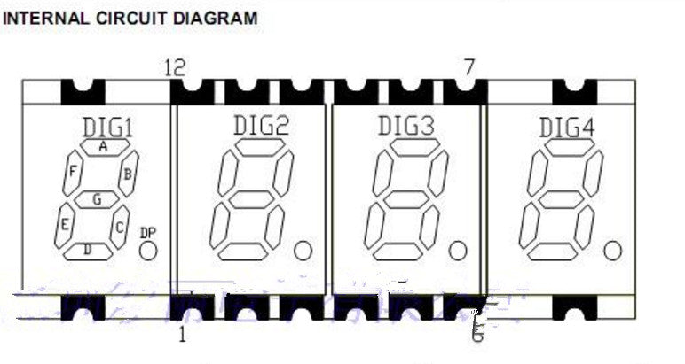 SMD 0.2" Four Digit Seven Segment Display Module - 10 Pack from PMD Way with free delivery worldwide