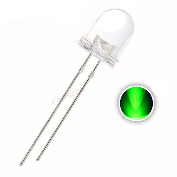 10mm Green Clear LED - 50 Pack — PMD Way
