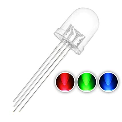 10mm Clear RGB LED - CC - 50 Pack from PMD Way with free delivery worldwide