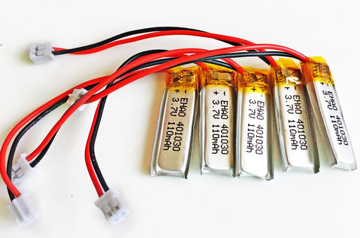 Lithium Ion Polymer Battery - 3.7v 110mAh 401030 - 5 Pack from PMD Way with free delivery worldwide