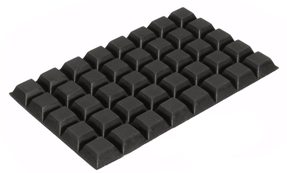 12 x 12 x 6mm Square Self Adhesive Rubber Feet - 40 Pack from PMD Way with free delivery worldwide