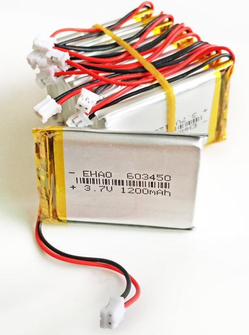 Lithium Ion Polymer Battery - 3.7v 1200mAh 603450 - 10 Pack from PMD Way with free delivery worldwide