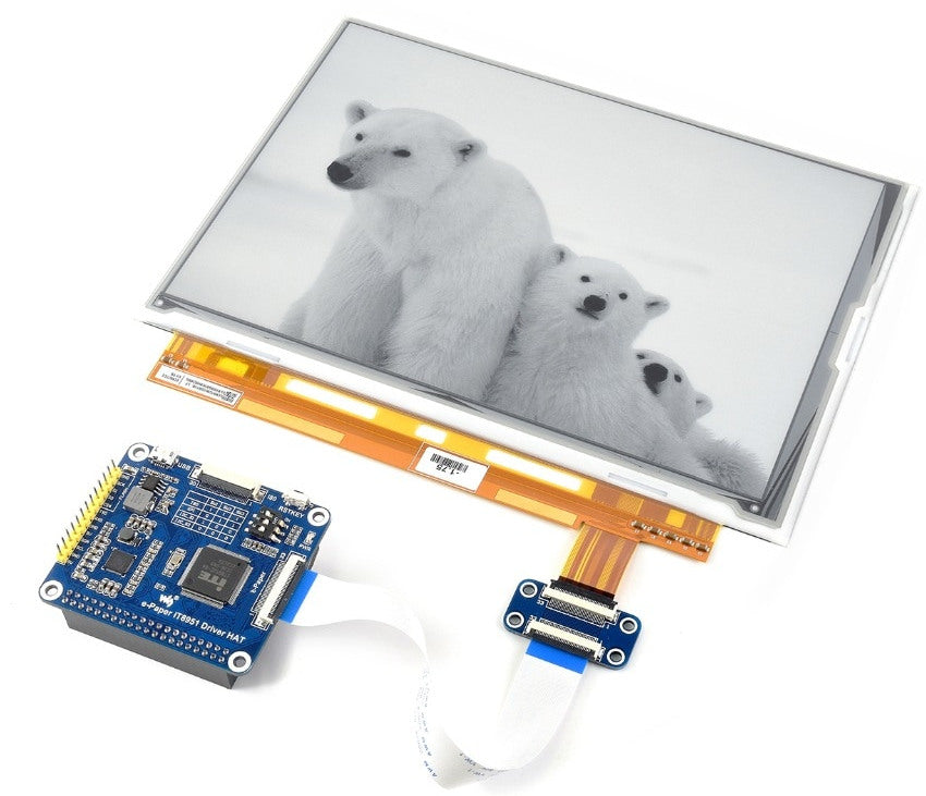 9.7" 1200x825 ePaper eInk Display for Raspberry Pi 3 or Zero from PMD Way with free delivery worldwide