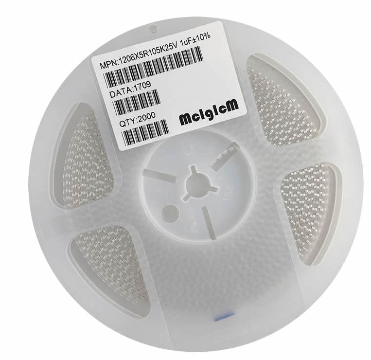 Quality 1206 SMD Ceramic Capacitors in reels of 4000 from PMD Way with free delivery worldwide