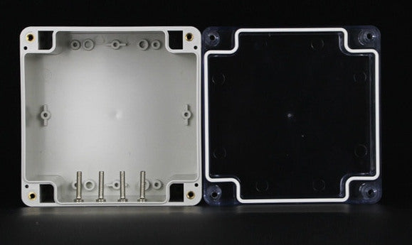 Plastic Waterproof Enclosure with Clear Cover 120 x 120 x 90mm from PMD Way with free delivery worldwide