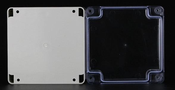 Plastic Waterproof Enclosure with Clear Cover 120 x 120 x 90mm from PMD Way with free delivery worldwide