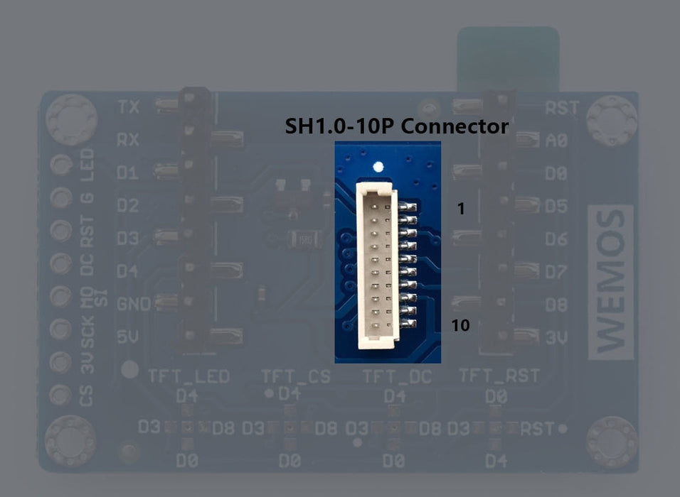 1.44" 128x128 TFT LCD for WeMos LoLin Boards from PMD Way with free delivery worldwide