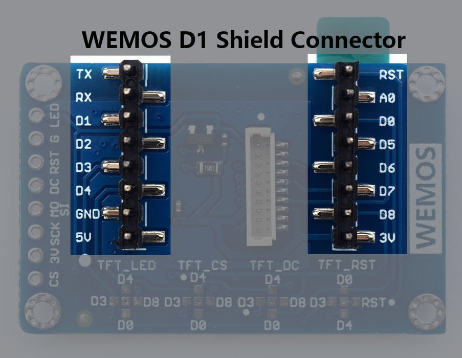 1.44" 128x128 TFT LCD for WeMos LoLin Boards from PMD Way with free delivery worldwide