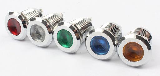 Useful 12mm Waterproof Metal Panel Mount LED Indicator Lamps from PMD Way with free delivery worldwide