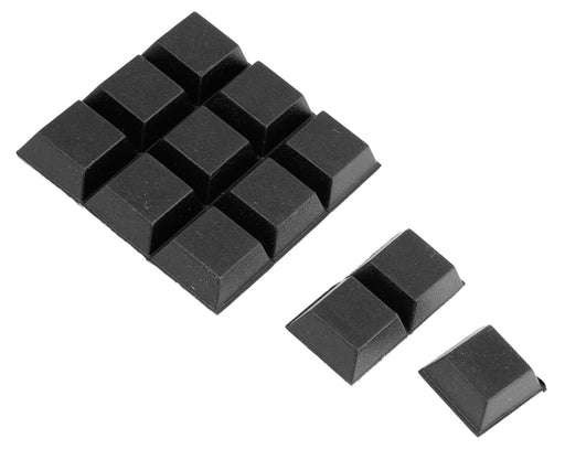 20 x 20 x 8mm Square Self Adhesive Rubber Feet - 12 Pack from PMD Way with free delivery worldwide