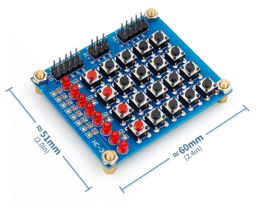 Led Module Breakout 16 Button and Eight LED Breakout Board — PMD Way