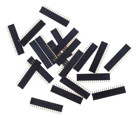 Female Single Row Header Strips in packs of ten from PMD Way in various sizes and free delivery worldwide