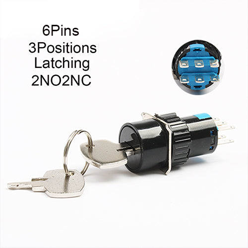 16mm Latching Key Switch — PMD Way