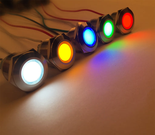 Useful 19mm Metal Panel Mount LED Indicator Lamps from PMD Way with free delivery worldwide