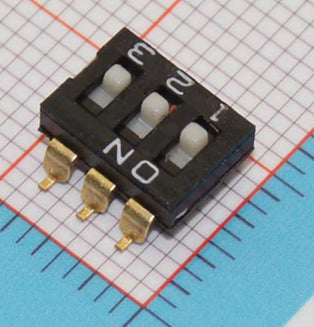 SMD 2.54mm Pitch DIP Switches in packs of ten from PMD Way with free delivery worldwide