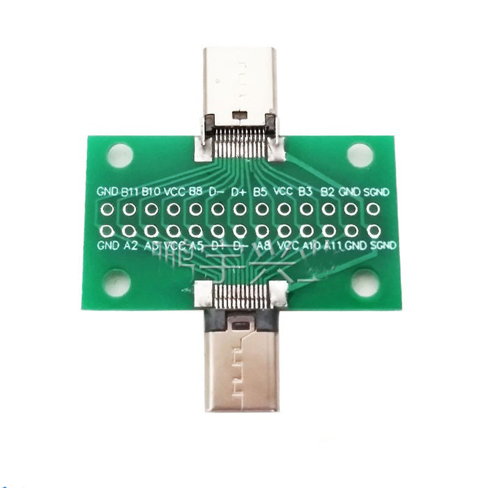 USB 3.1 Type C Male Breakout Test Board — Way