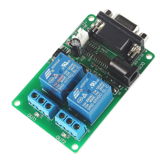 Two Channel RS232 Control Relay Board - 5V 12V DC from PMD Way with free delivery worldwide